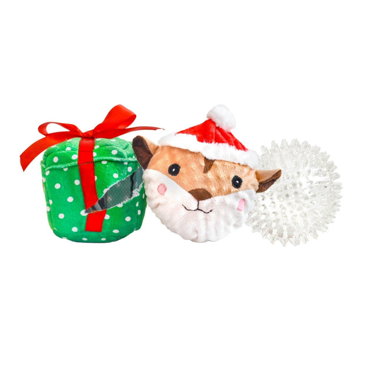 Squirrel in a Present Prickle Ball 5"