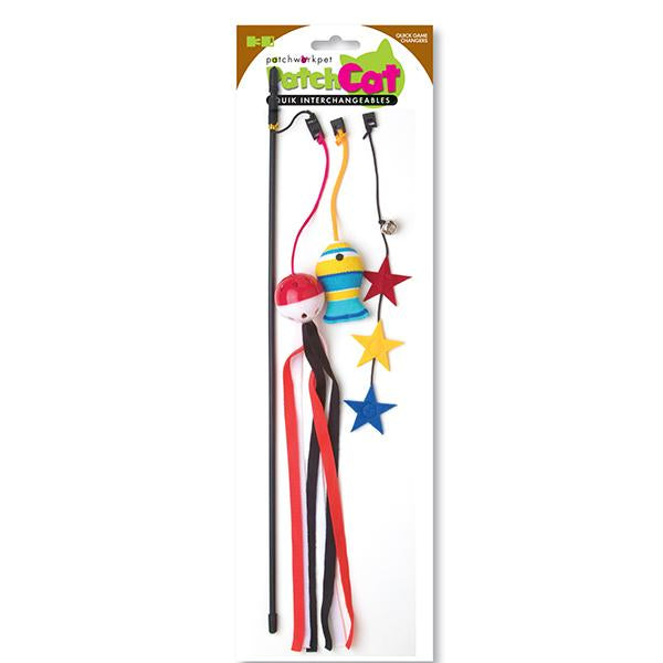 Gone Fishing Black Cat Wand - Cat Toy