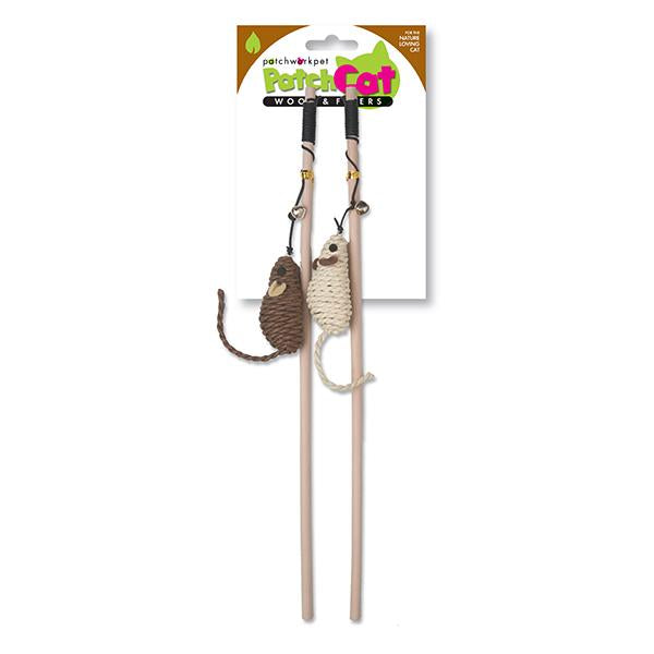 Natural Wand Mice - Cat Toy