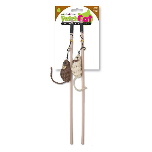 Natural Wand Mice - Cat Toy