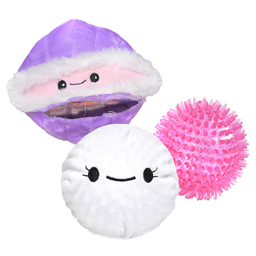 Prickles Clam with Pearl 5"(pack of 1 toy)