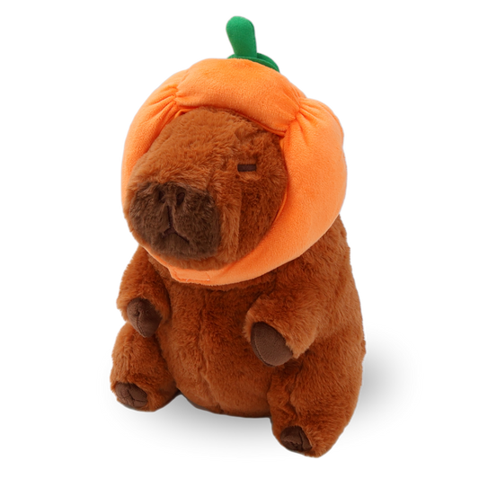 Capybara with Pumpkin Hat 11"