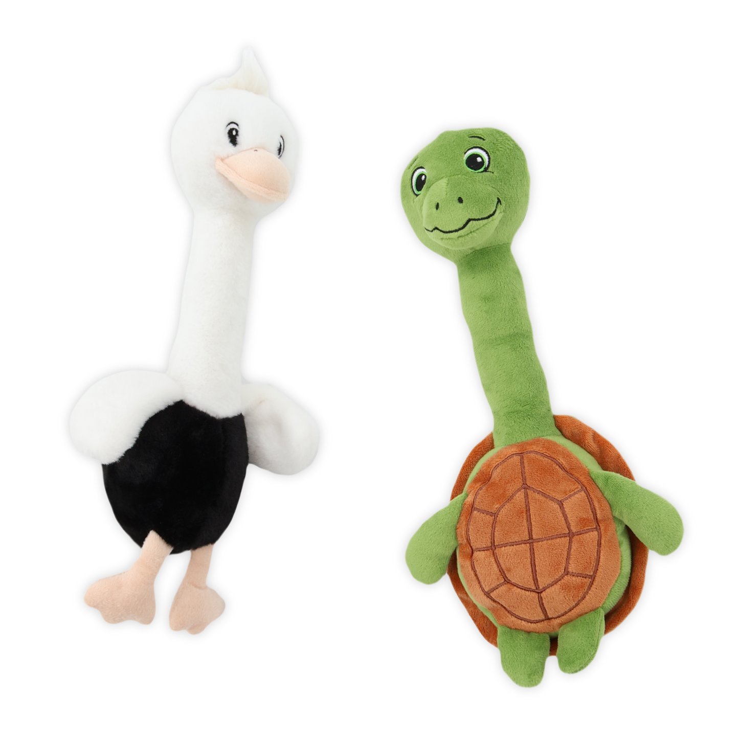 Turtle and Ostrich Stick Duo 14"