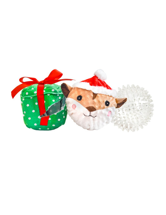 Squirrel in a Present Prickle Ball 5" (pack of 1)