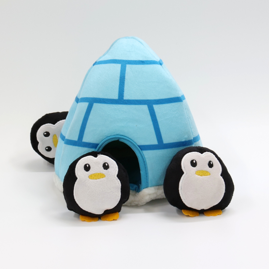 Igloo and Penguins 8"
