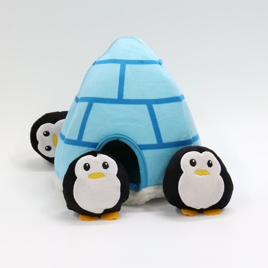 Igloo and Penguins 8"