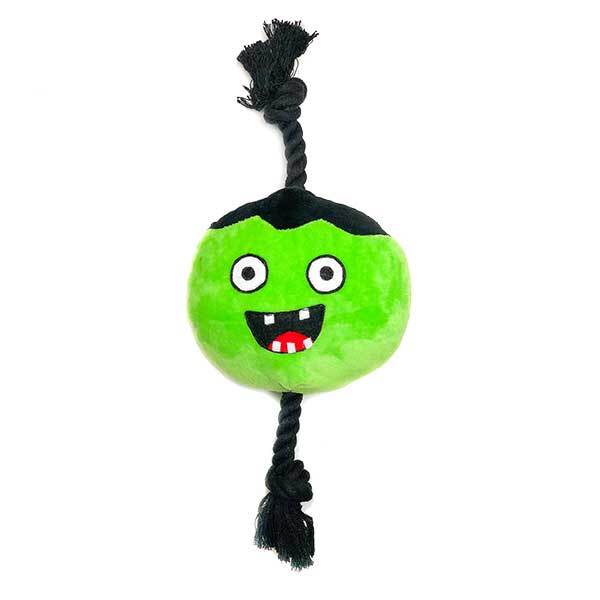 Halloween trendy plush dog toys Zombie ball patchwork pet plush dog toys 